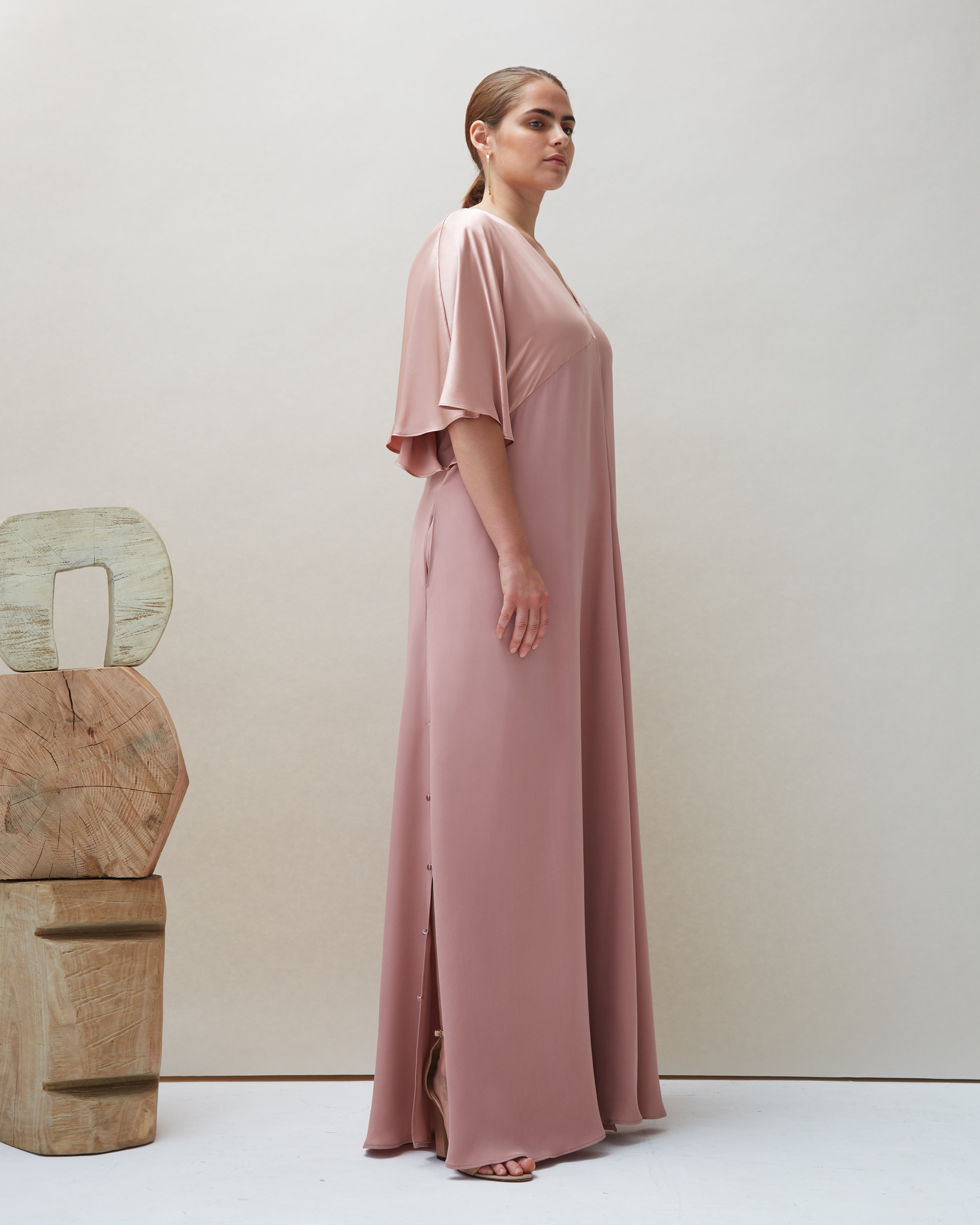 Seta Gown in Blush - COYAN