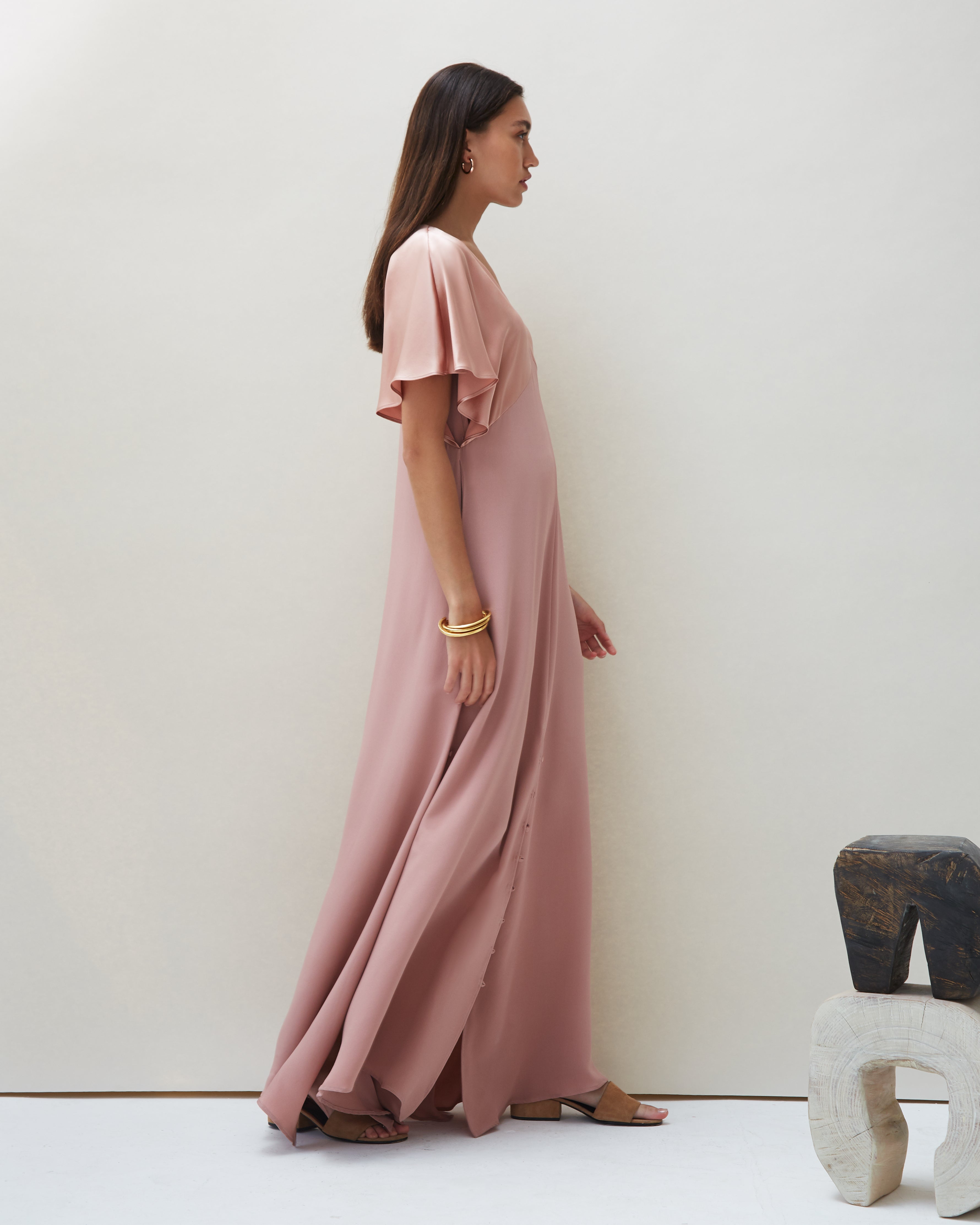 Seta Gown in Blush - COYAN