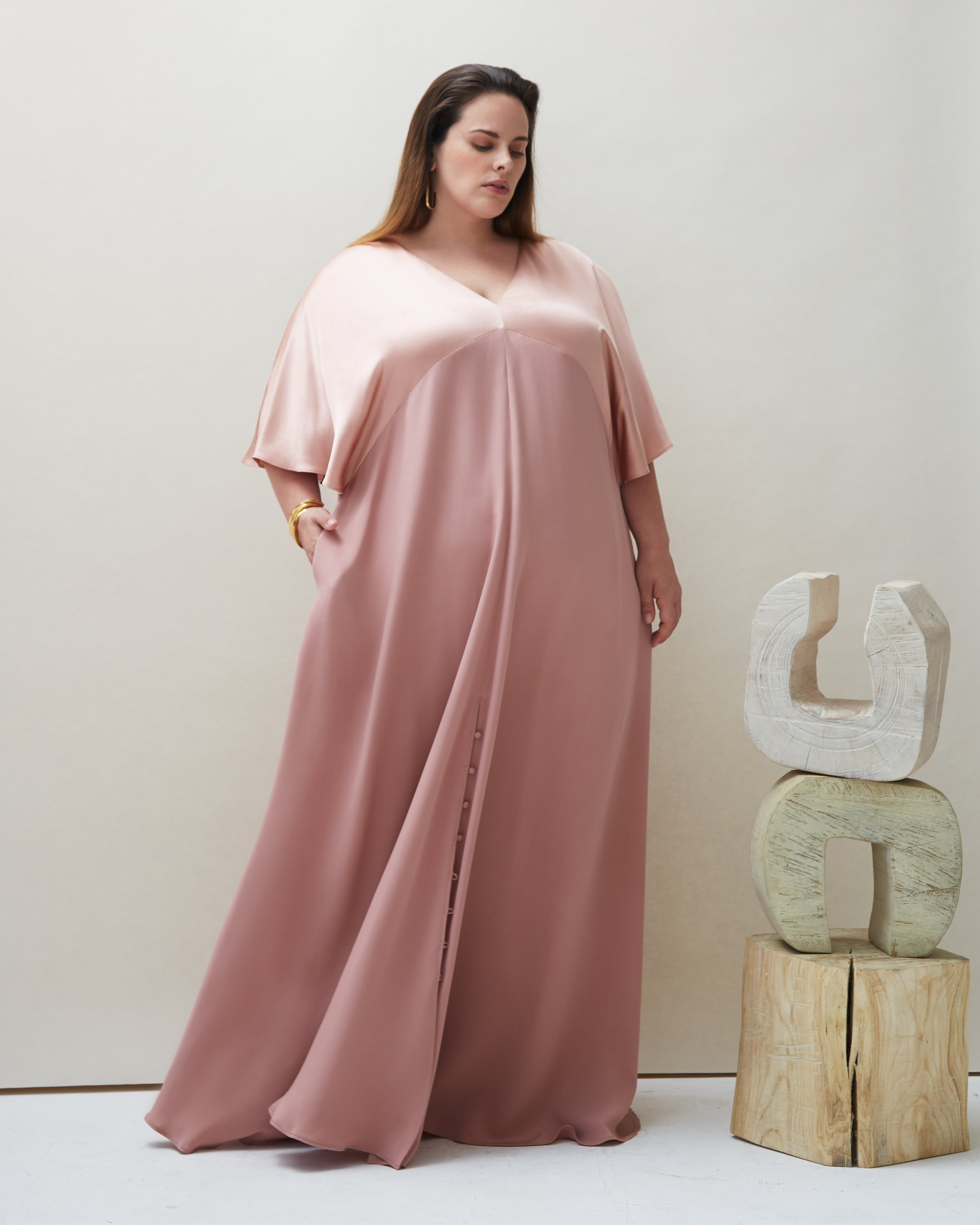 Seta Gown in Blush - COYAN - Plus size