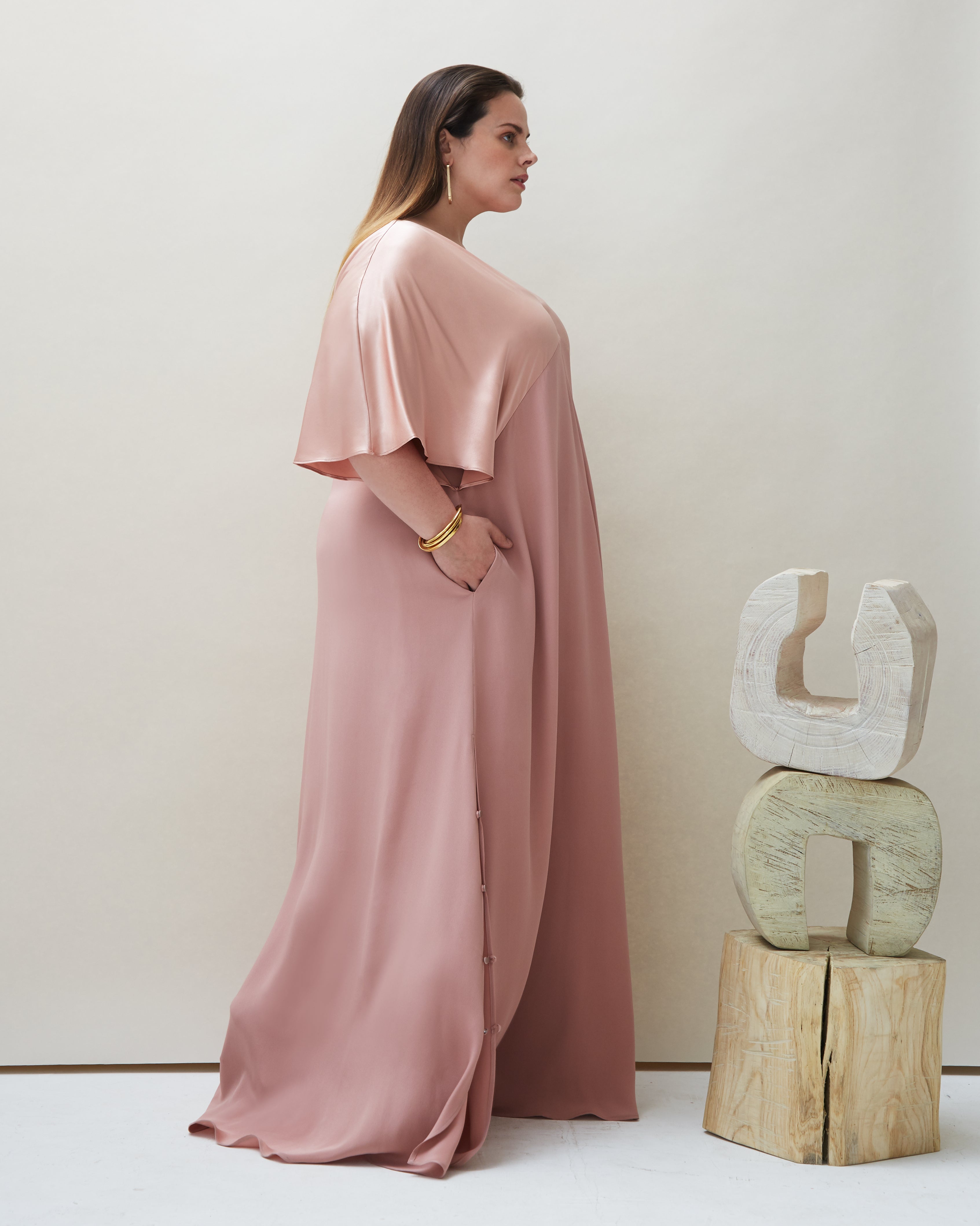Seta Gown in Blush - COYAN