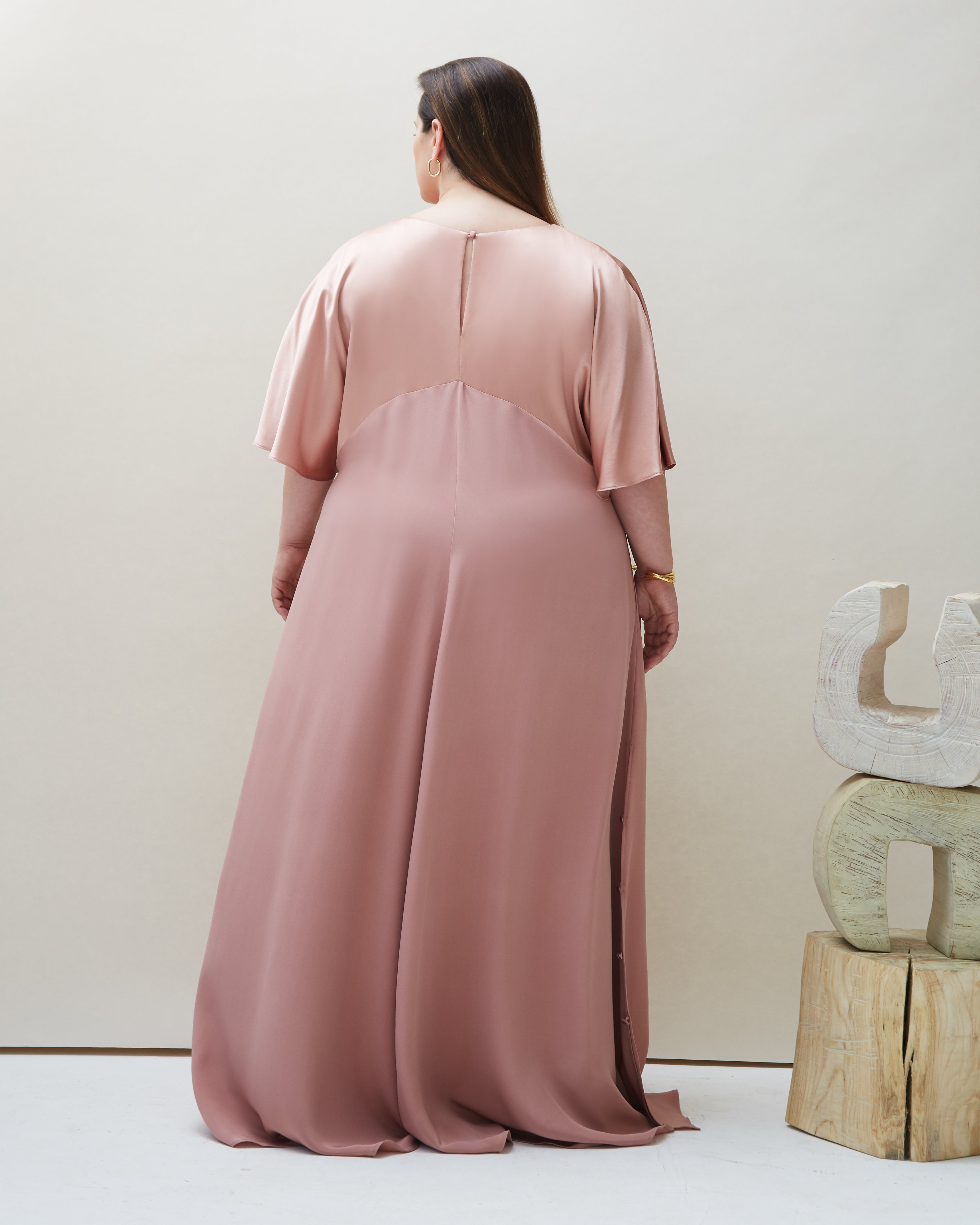 Seta Gown in Blush - COYAN