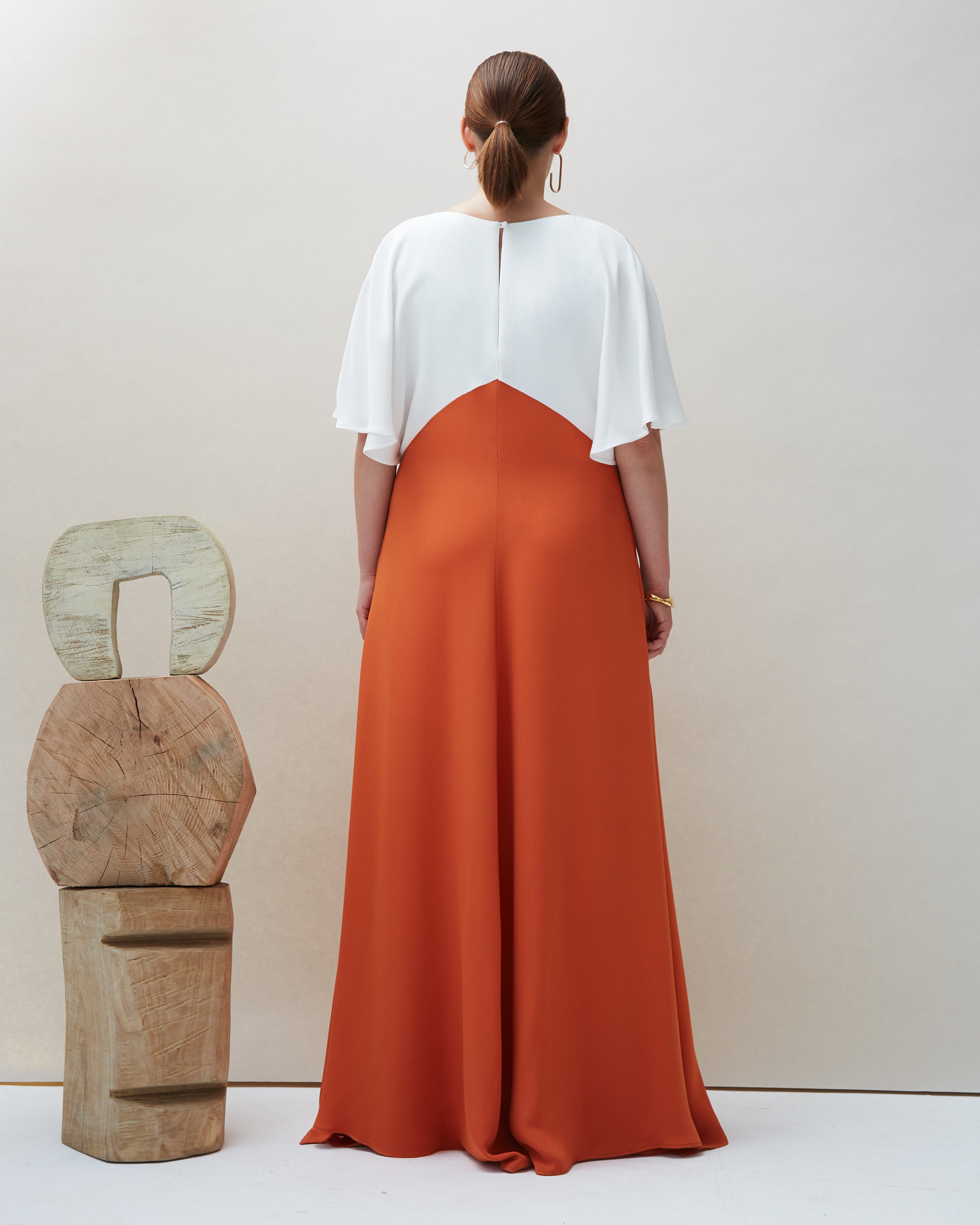Seta Gown in Orange - COYAN 