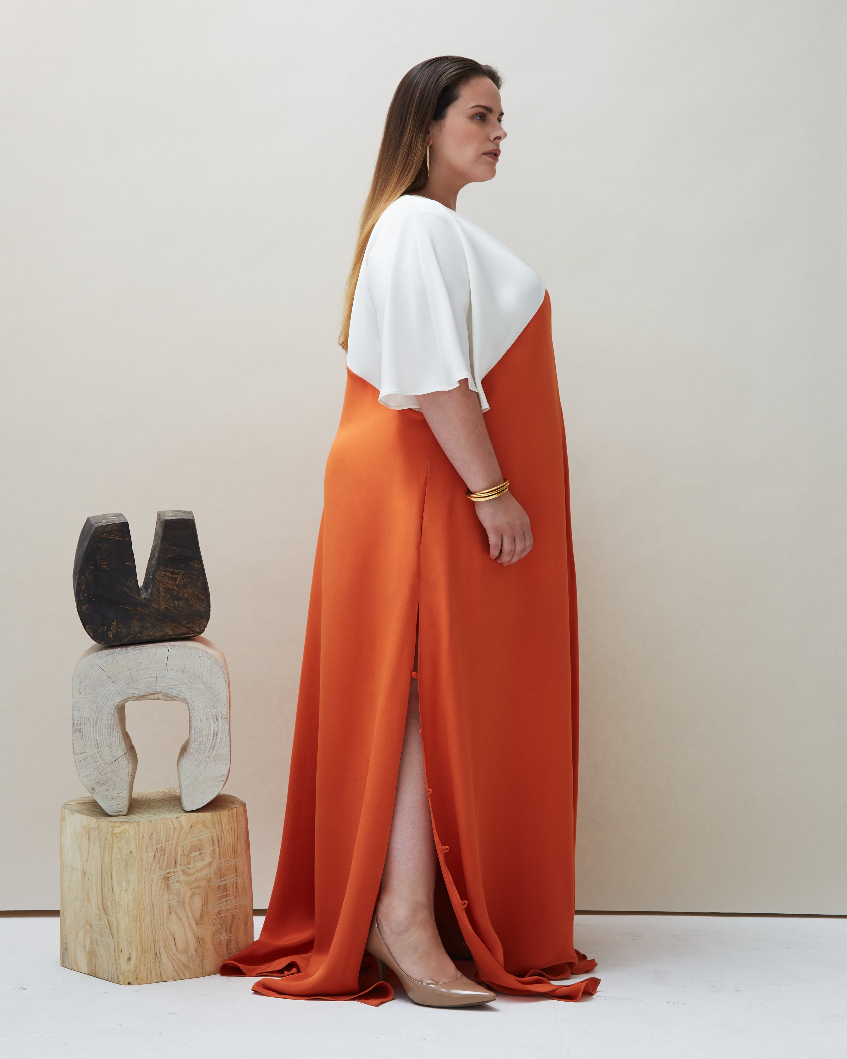 Seta Gown in Orange - COYAN 