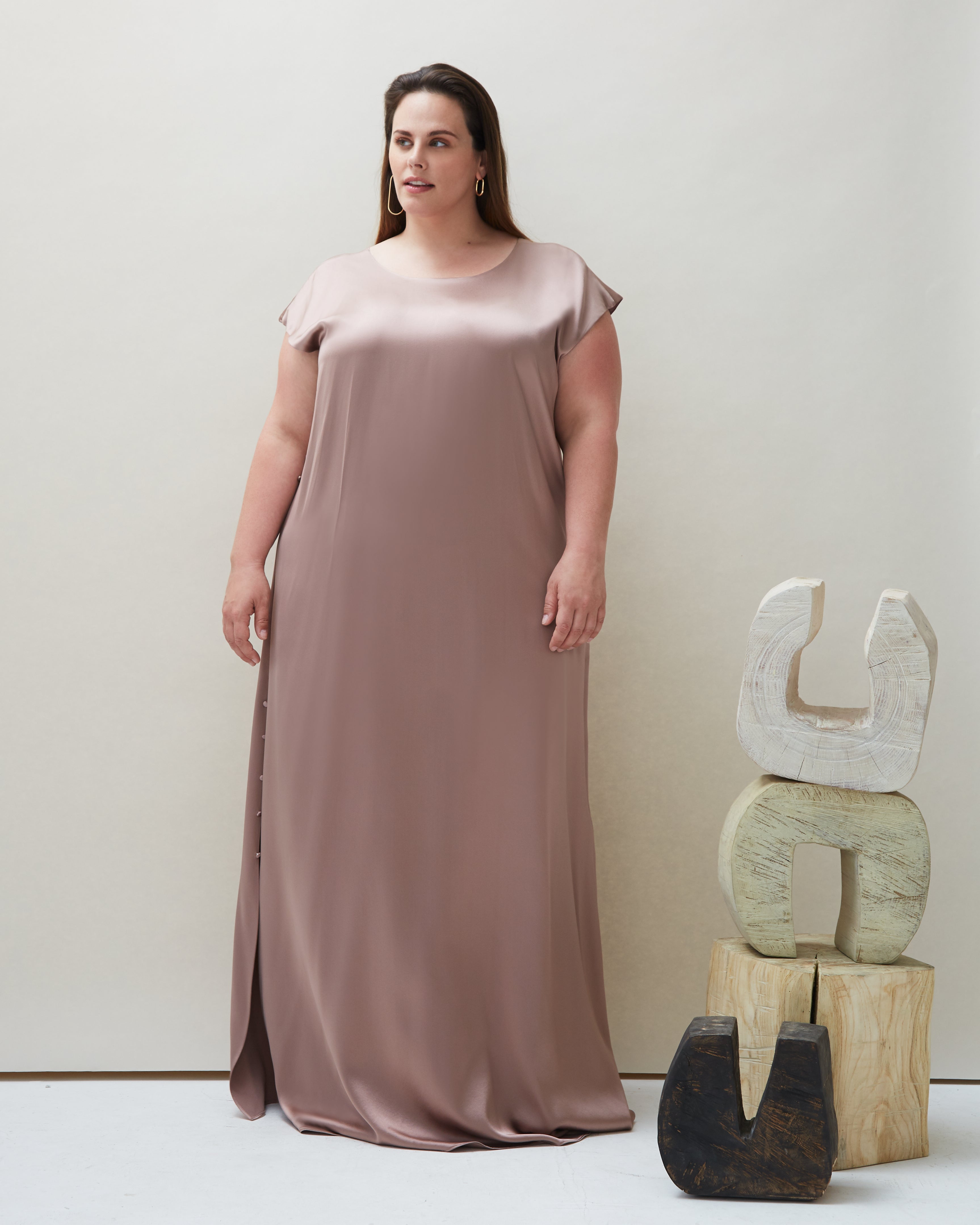 Pia Dress in Blush - COYAN - Plus Size